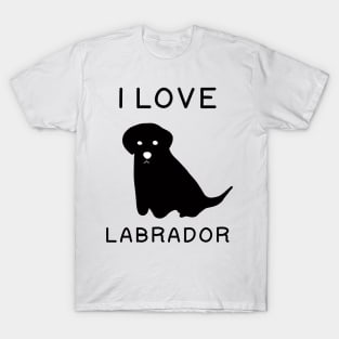 I love Black labrador T-Shirt